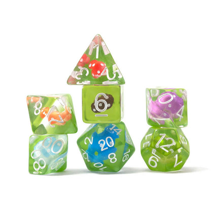 Sirius Dice Mushroom Village 7-Piece Polyhedral Dice Set