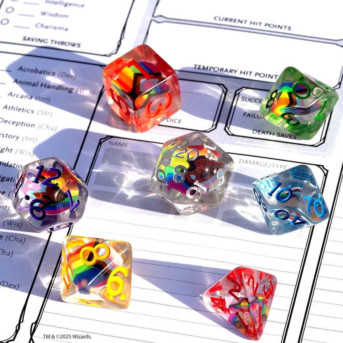 Dungeons & Dragons Progress Pride Dice Set