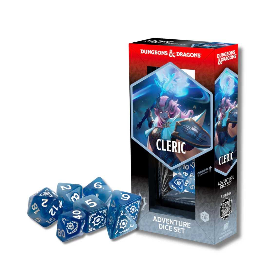 Dungeons & Dragons Adventure Dice Set - Cleric (White & Blue)