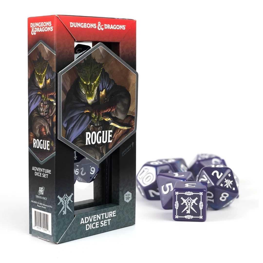 Dungeons & Dragons Adventure Dice Set – Rogue: Purple