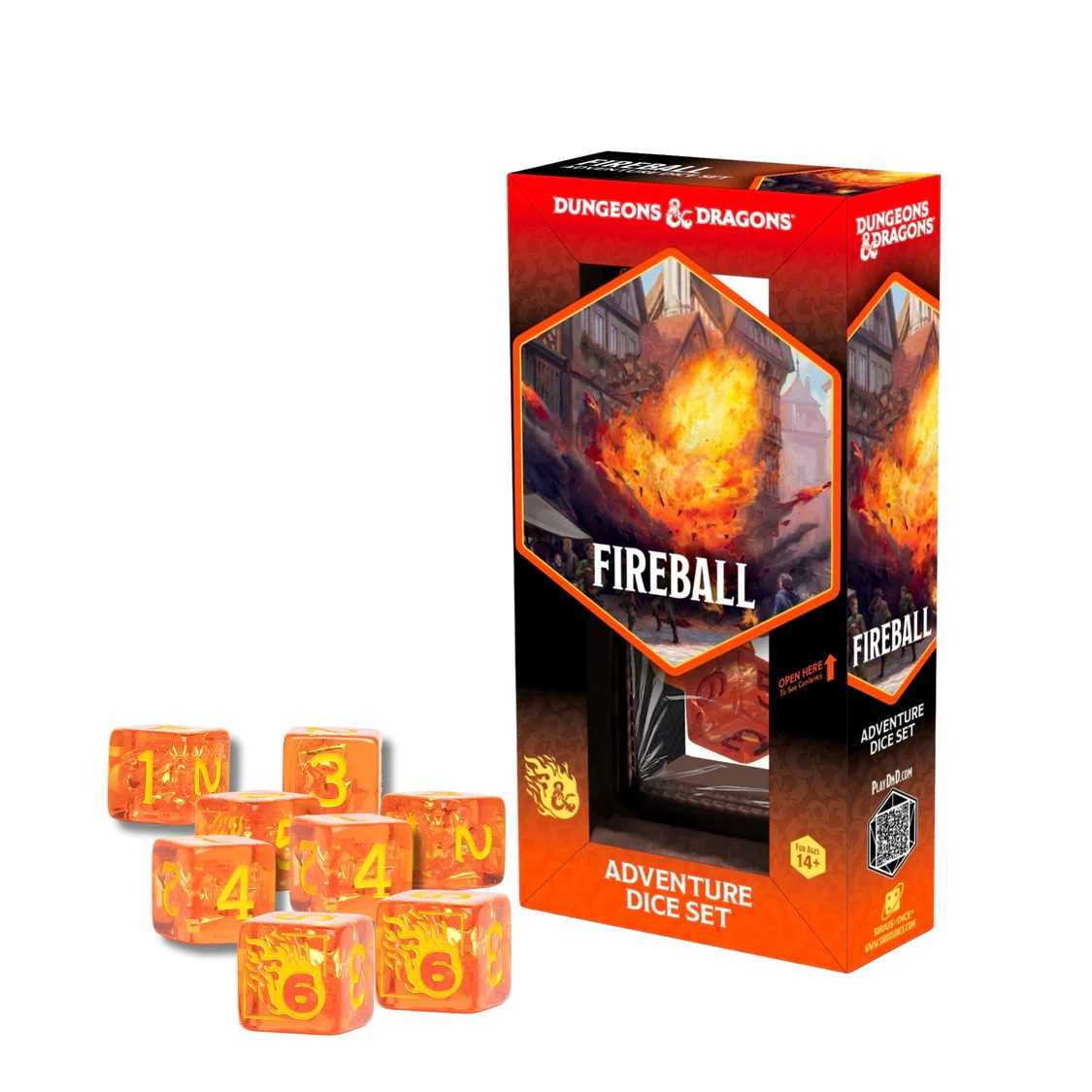 Dungeons & Dragons Adventure Dice Set - Fireball