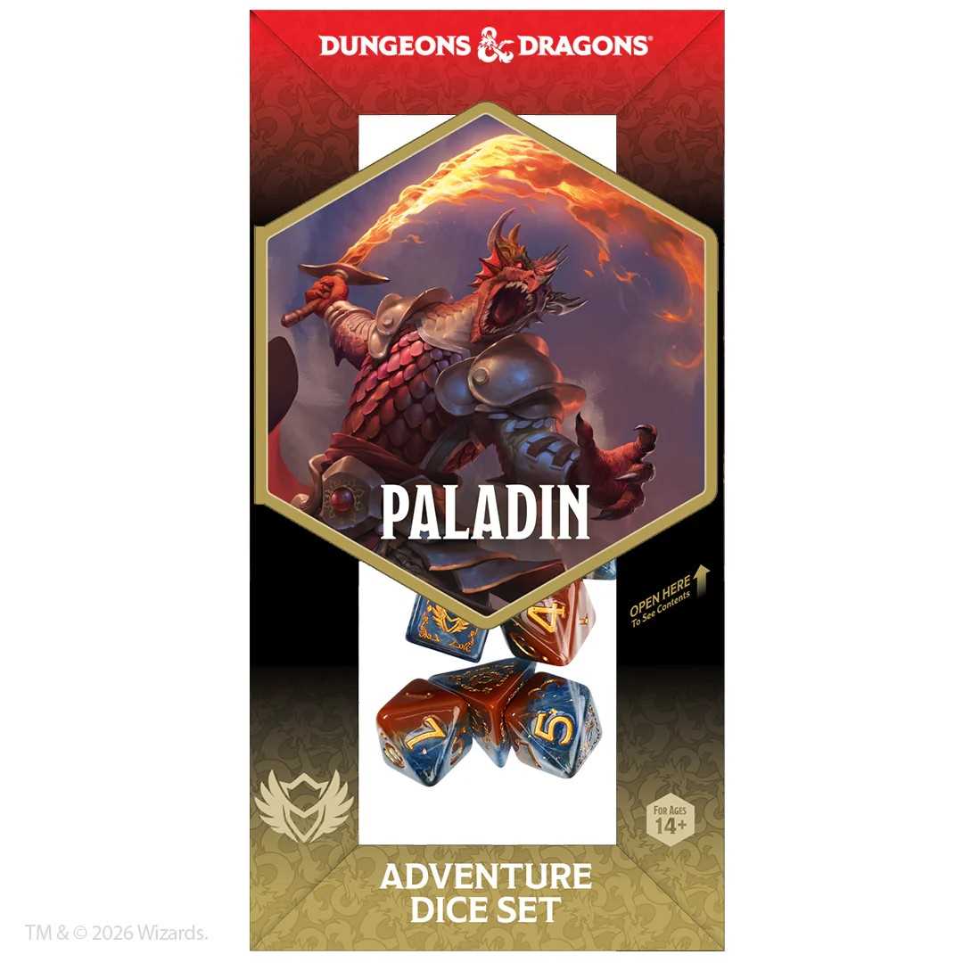Dungeons & Dragons Adventure Dice Set - Paladin (Orange, Blue)
