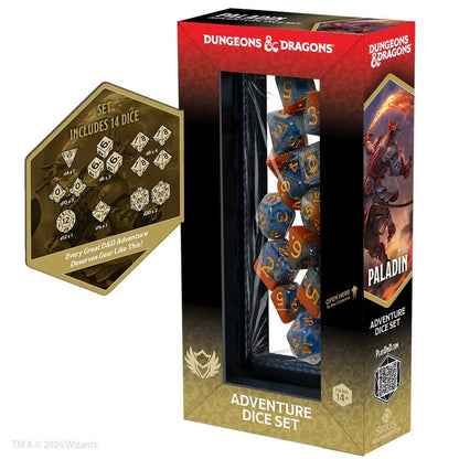 Dungeons & Dragons Adventure Dice Set - Paladin (Orange, Blue)