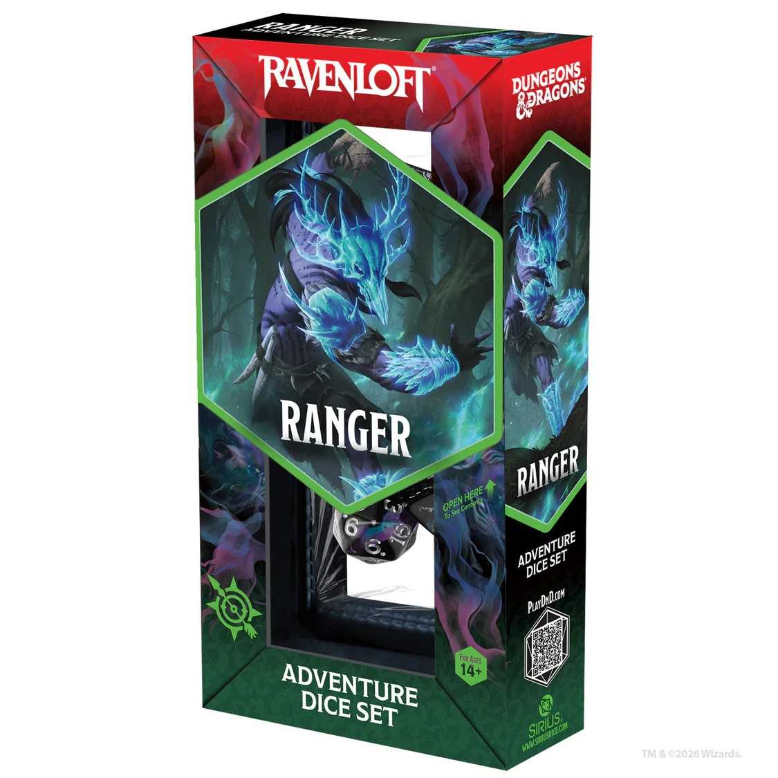 Dungeons & Dragons Adventure Dice Set – Ranger (Black, Blue)
