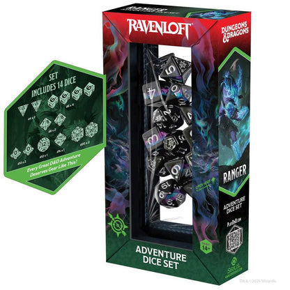 Dungeons & Dragons Adventure Dice Set – Ranger (Black, Blue)