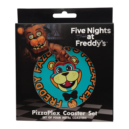Five Nights at Freddy's Pizzaplex Metal Coaster Set