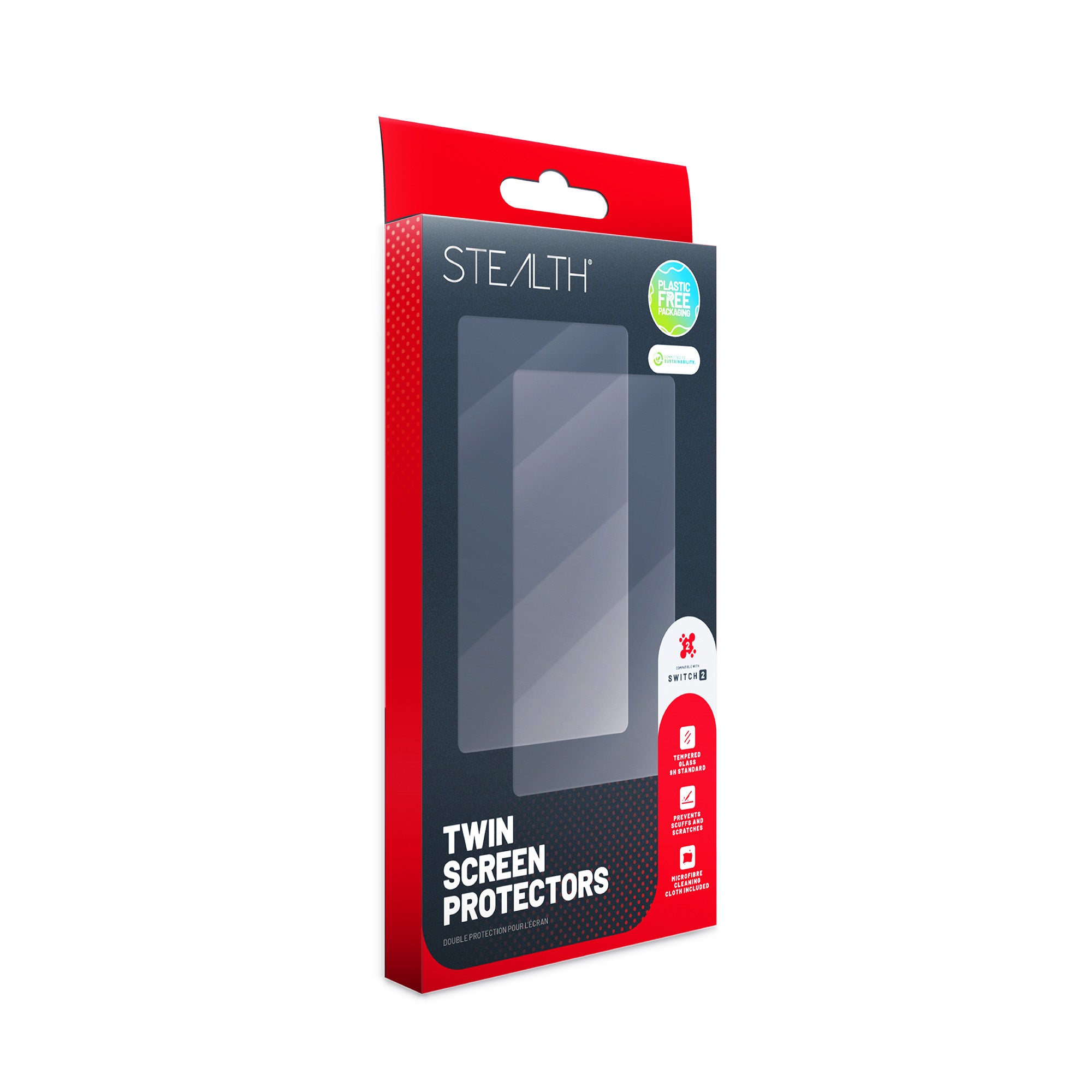 Stealth Screen Protector & Cleaning Cloth - Twin Pack - Nintendo Switch 2  (Pre-Order 5th June 2025)