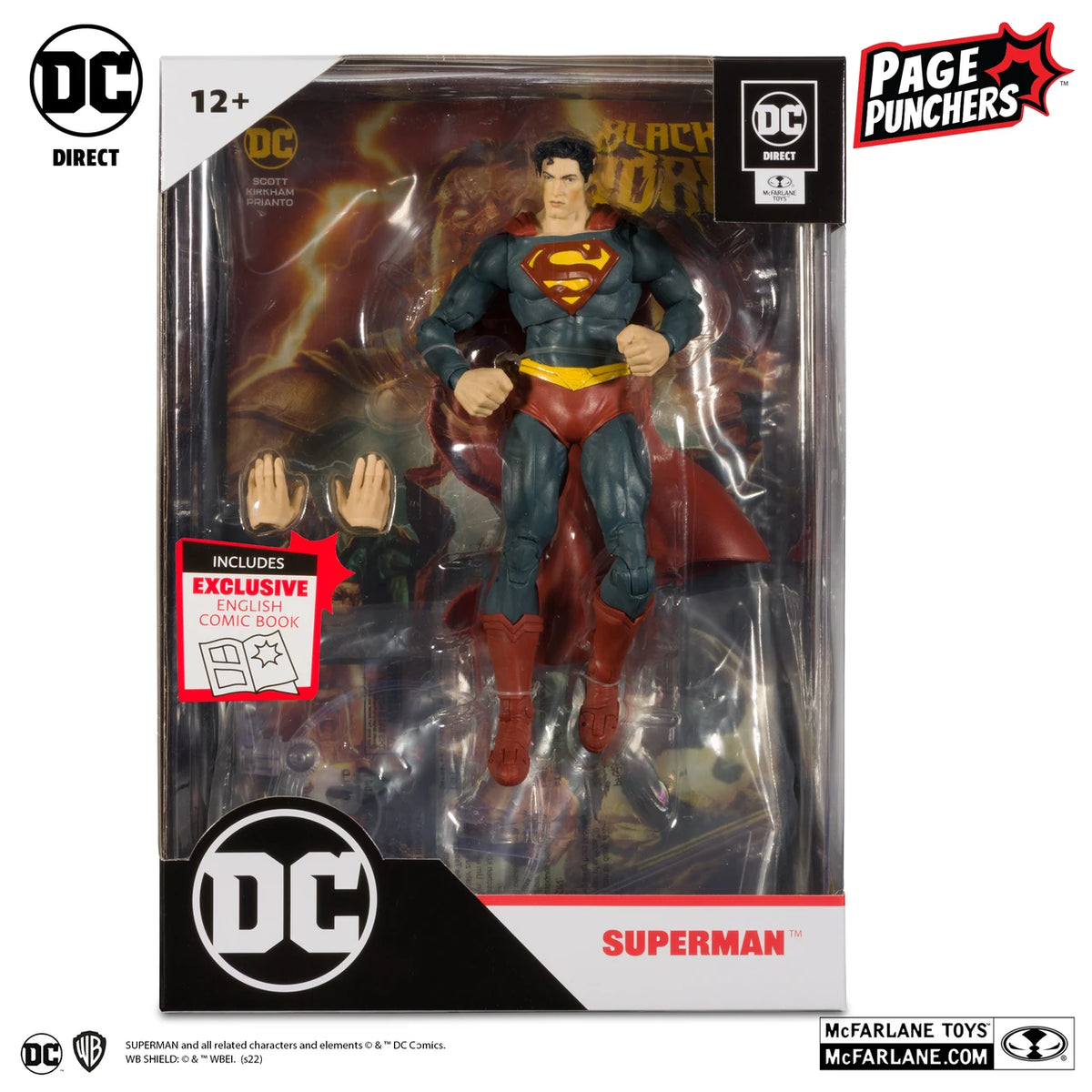 McFarlane Toys DC Page Punchers Superman 7-Inch Action Figure with Black Adam Comic