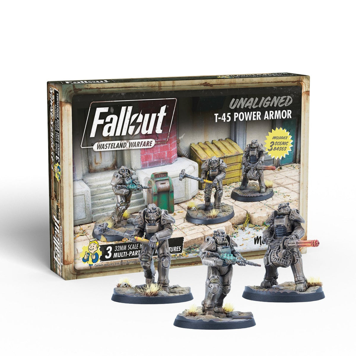 Fallout: Wasteland Warfare – Unaligned T-45 Power Armour Miniatures