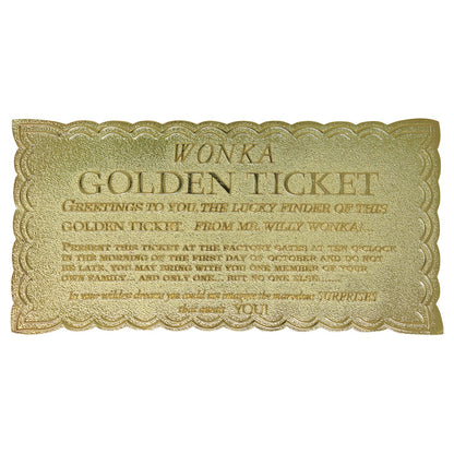 Willy Wonka & the Chocolate Factory Collector's Edition Replica Golden Ticket