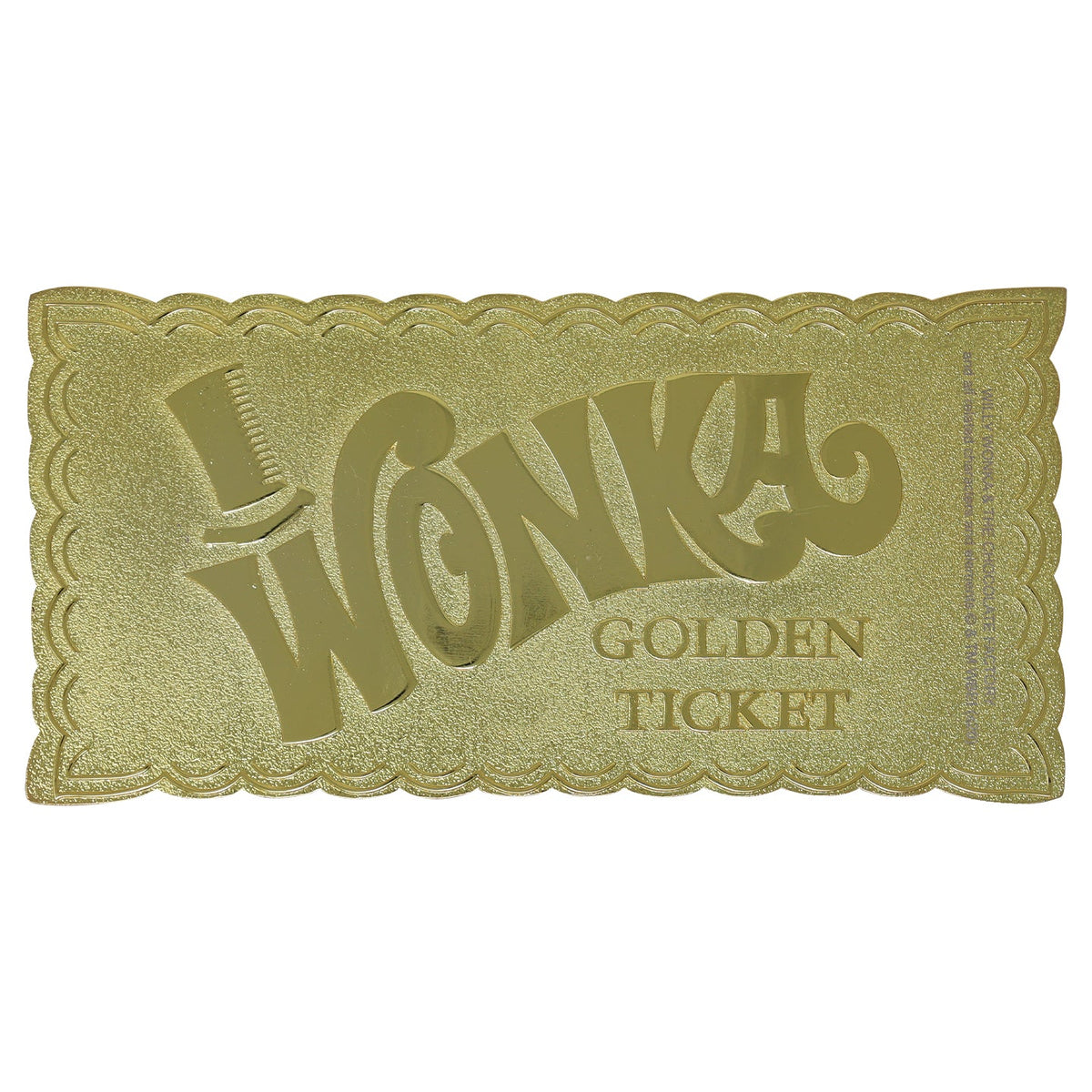 Willy Wonka & the Chocolate Factory Collector's Edition Replica Golden Ticket