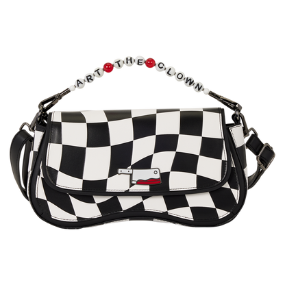 Loungefly Terrifier Art the Clown Checkered Crossbody Bag