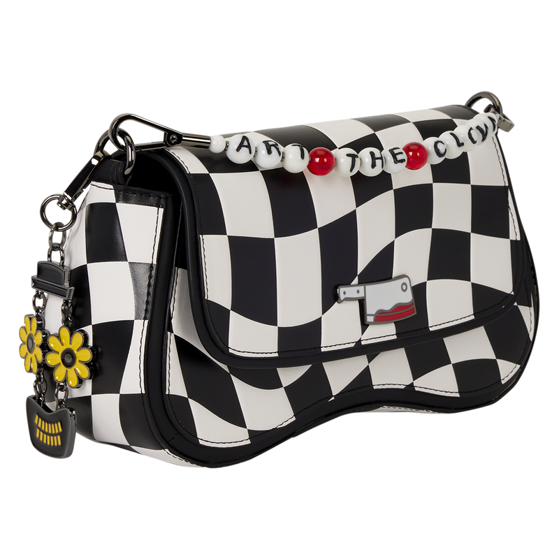 Loungefly Terrifier Art the Clown Checkered Crossbody Bag
