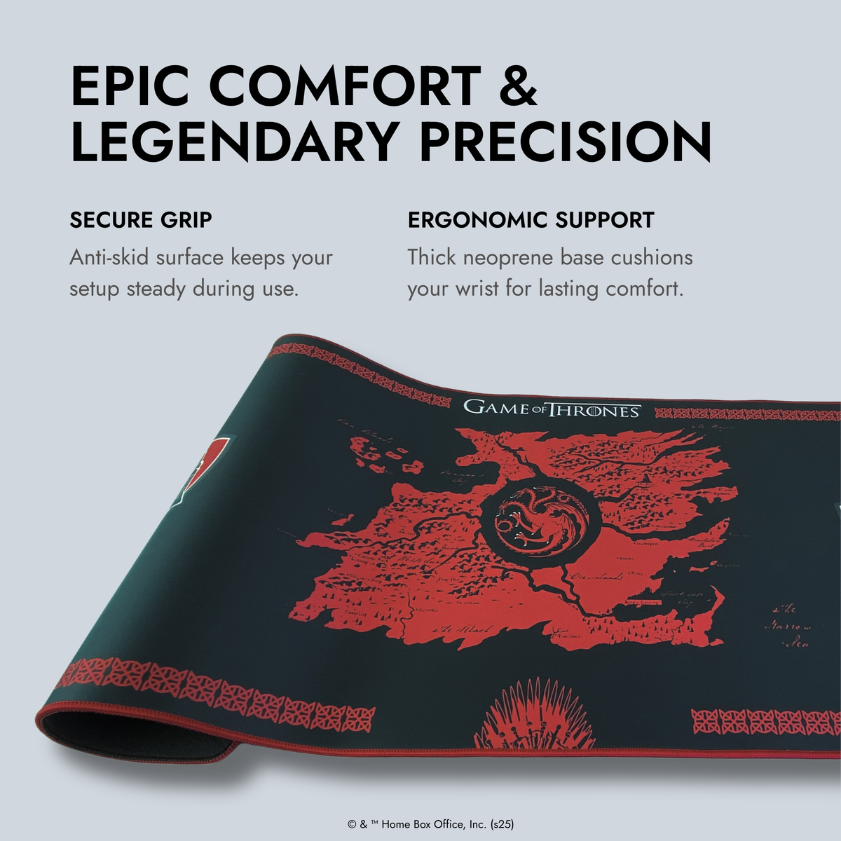 Lexip Game of Thrones House Targaryen XXL Mouse Pad - Black