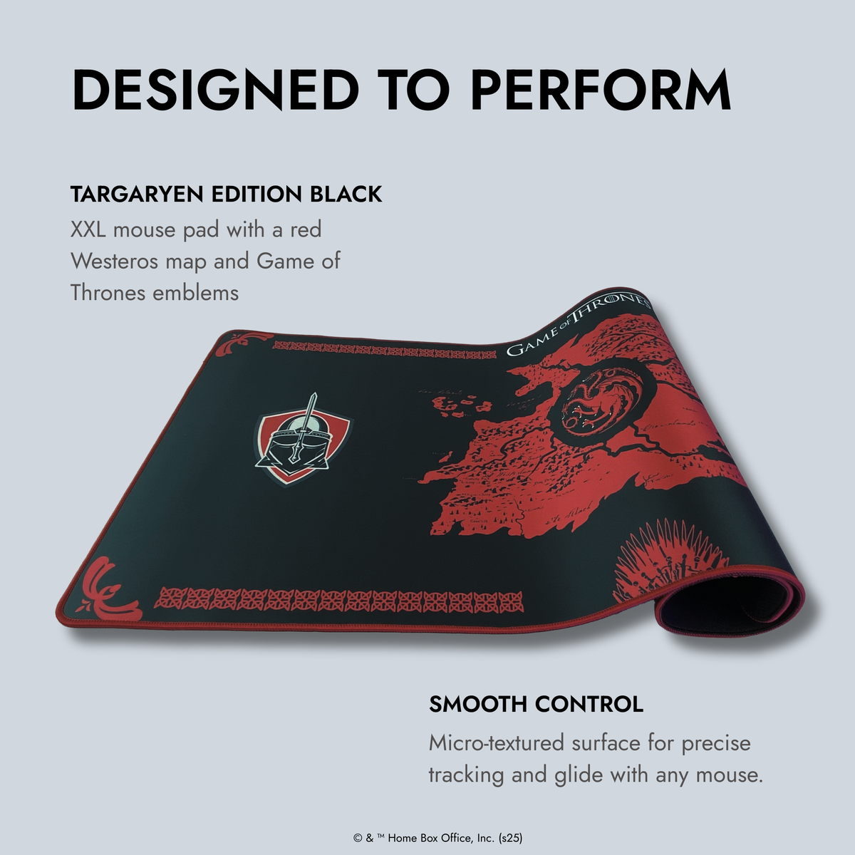 Lexip Game of Thrones House Targaryen XXL Mouse Pad - Black