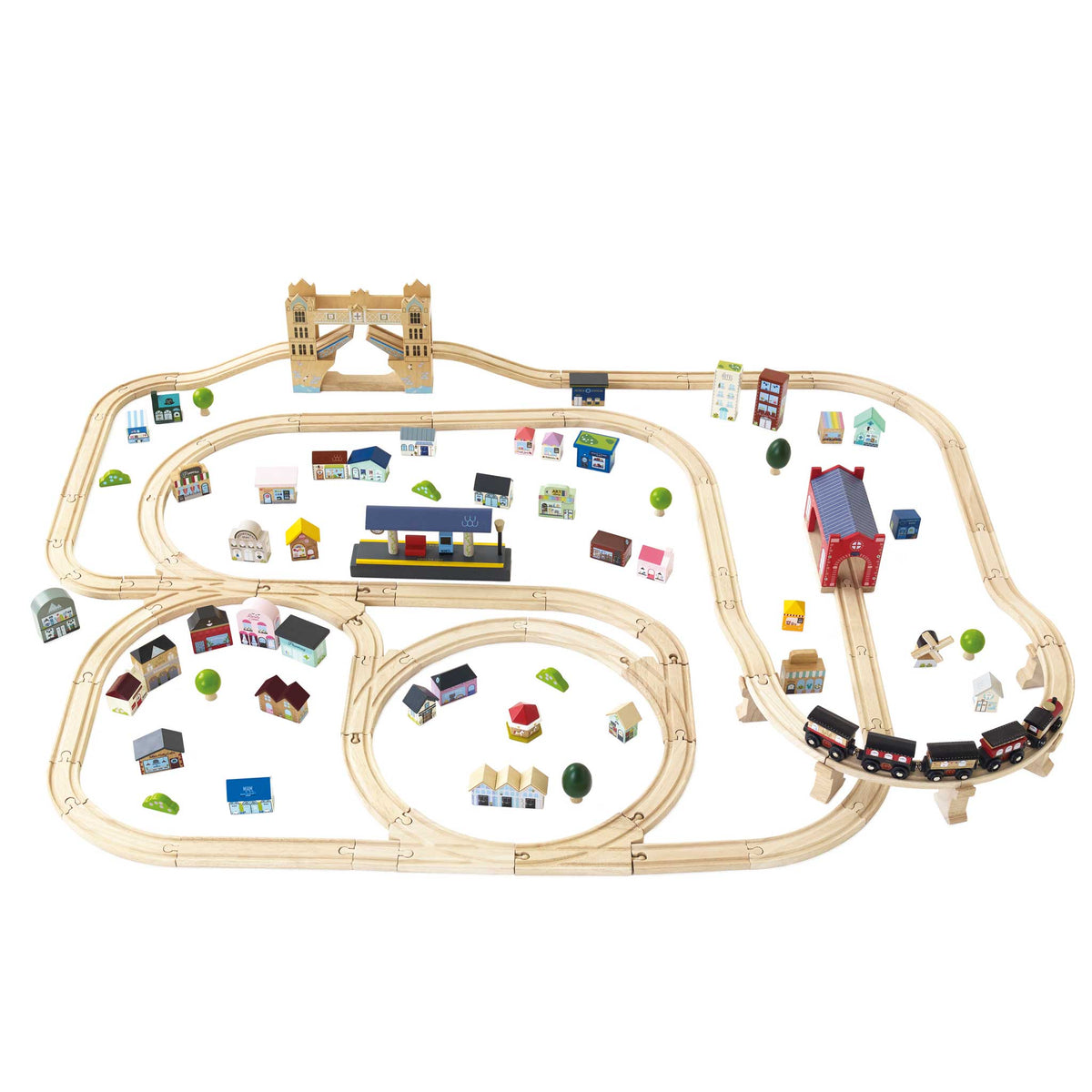 Le Toy Van London City Wooden Train Set 120 Pieces