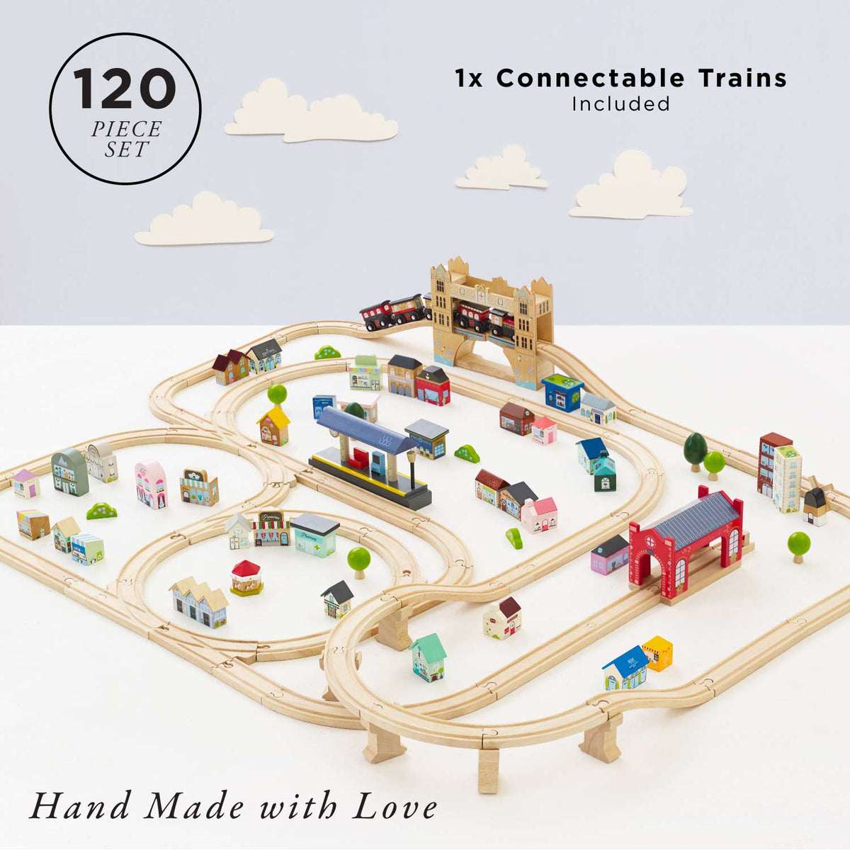 Le Toy Van London City Wooden Train Set 120 Pieces