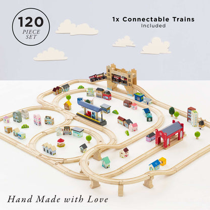 Le Toy Van London City Wooden Train Set 120 Pieces