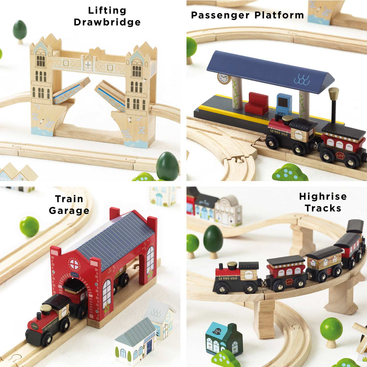 Le Toy Van London City Wooden Train Set 120 Pieces