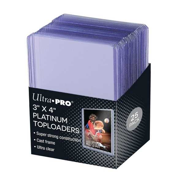 Ultra PRO Platinum Toploader Ultra Clear 3in x 4in, 25 Pack