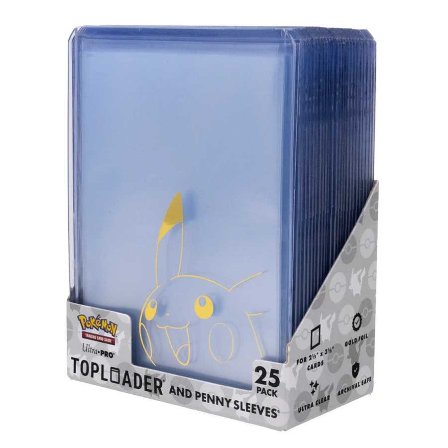 Pokémon Pikachu Toploader & Penny Sleeves Combo Pack (25 Pack)