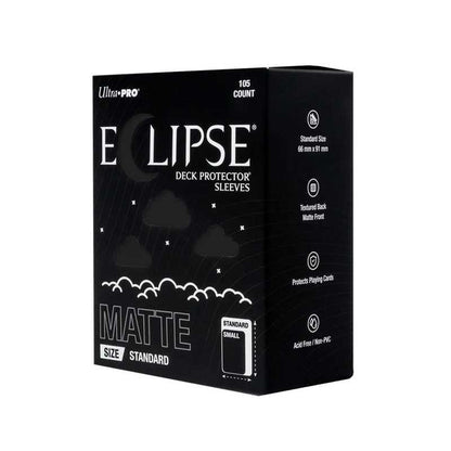 Ultra PRO Eclipse Matte Standard Deck Protector Sleeves: Jet Black (105ct)