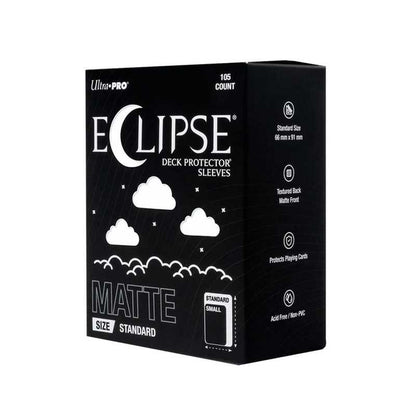 Eclipse Matte Standard Deck Protector Sleeves: Arctic White (105ct)