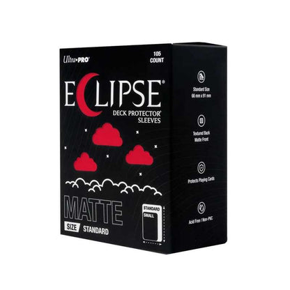 Ultra PRO Eclipse Matte Standard Deck Protector Sleeves: Apple Red (105ct)