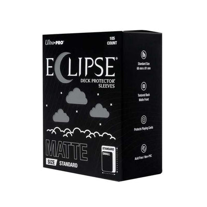Eclipse Matte Standard Deck Protector Sleeves: Smoke Grey (105ct)