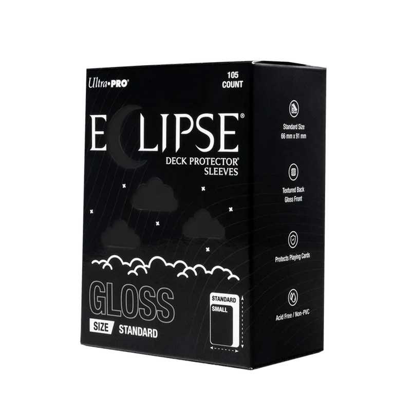 Ultra PRO Eclipse Gloss Standard Deck Protector Sleeves: Jet Black (105ct)