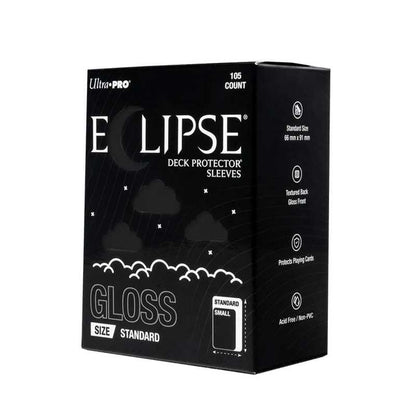Ultra PRO Eclipse Gloss Standard Deck Protector Sleeves: Jet Black (105ct)