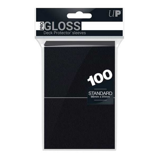Ultra PRO PRO-Gloss Standard Card Sleeves: Black (100)