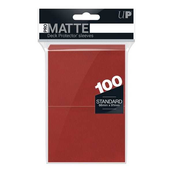 Ultra PRO PRO-Matte Standard Card Sleeves: Red (100)