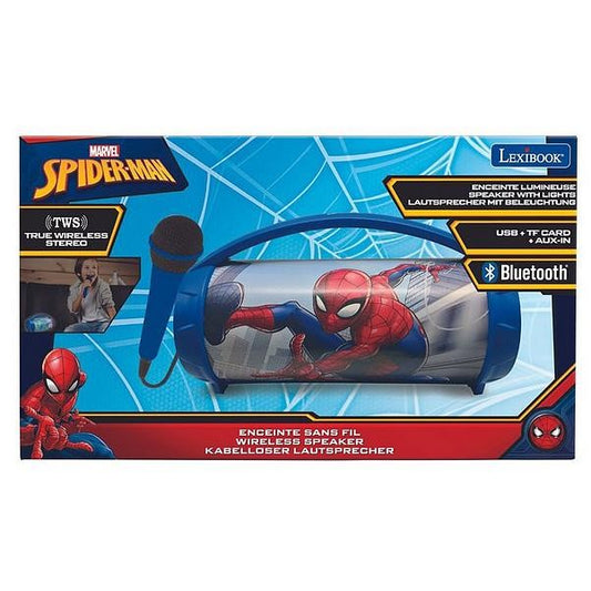 Lexibook Marvel Spider-Man Bluetooth Karaoke Speaker with Lights & Microphone