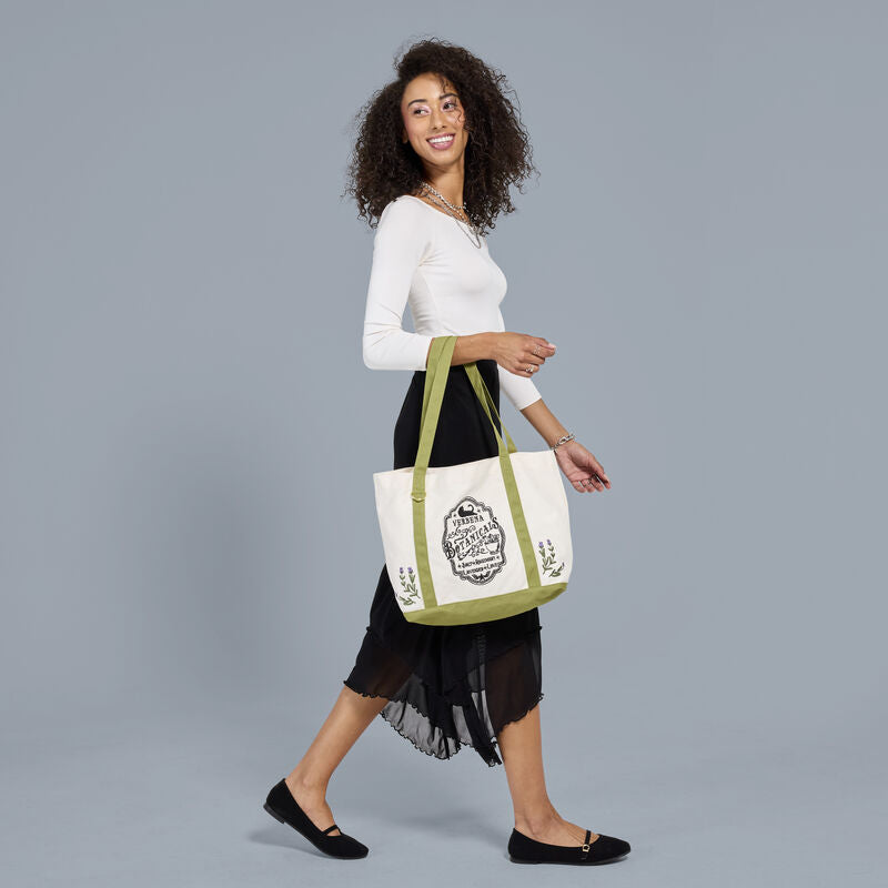 Loungefly Practical Magic Owens Sisters Apothecary Canvas Tote Bag