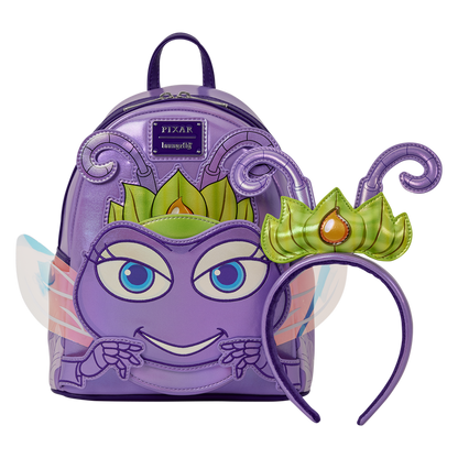 Loungefly Disney Pixar A Bug's Life Atta Cosplay Mini Backpack with Headband