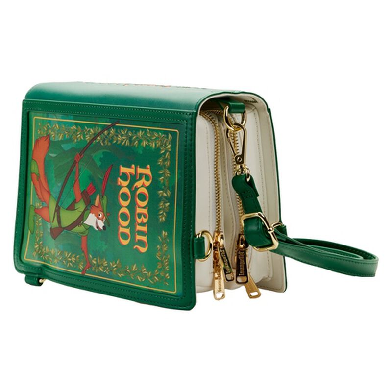 Loungefly Disney Robin Hood Book Convertible Crossbody Bag