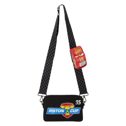 Loungefly Disney Pixar Cars 20th Anniversary Piston Cup Sling Crossbody Bag