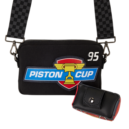 Loungefly Disney Pixar Cars 20th Anniversary Piston Cup Sling Crossbody Bag