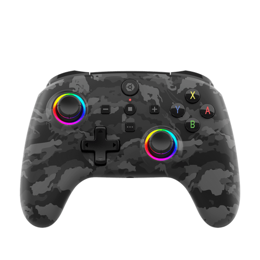 Gioteck WX5+ Wireless RGB Controller for Nintendo Switch 2, Nintendo Switch & PC - Dark Camo