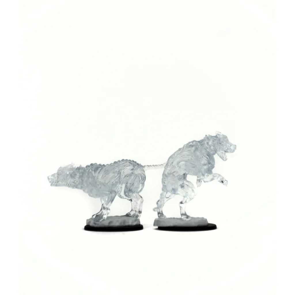 Pathfinder Deep Cuts Hell Hounds Unpainted Miniatures – 2 Figures