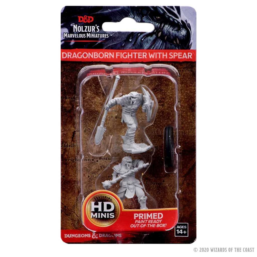 D&D Nolzur’s Marvelous Miniatures: Dragonborn Male Fighter with Spear