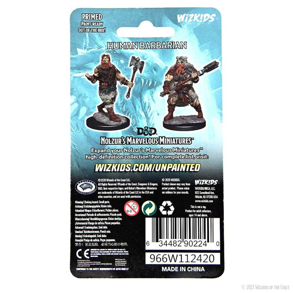 D&D Nolzur's Marvelous Miniatures: Human Barbarian Male (W14)