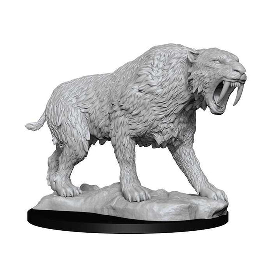 WizKids Deep Cuts Saber-Toothed Tiger Unpainted Miniature