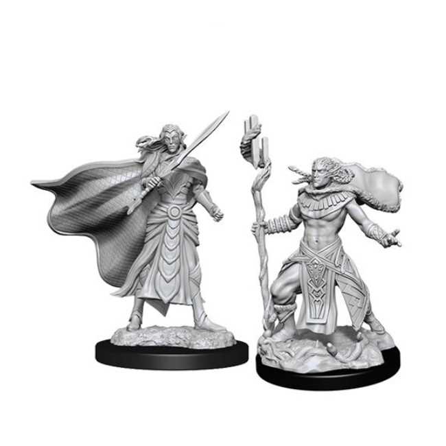 Magic: The Gathering Elf Fighter & Elf Cleric Unpainted Miniatures