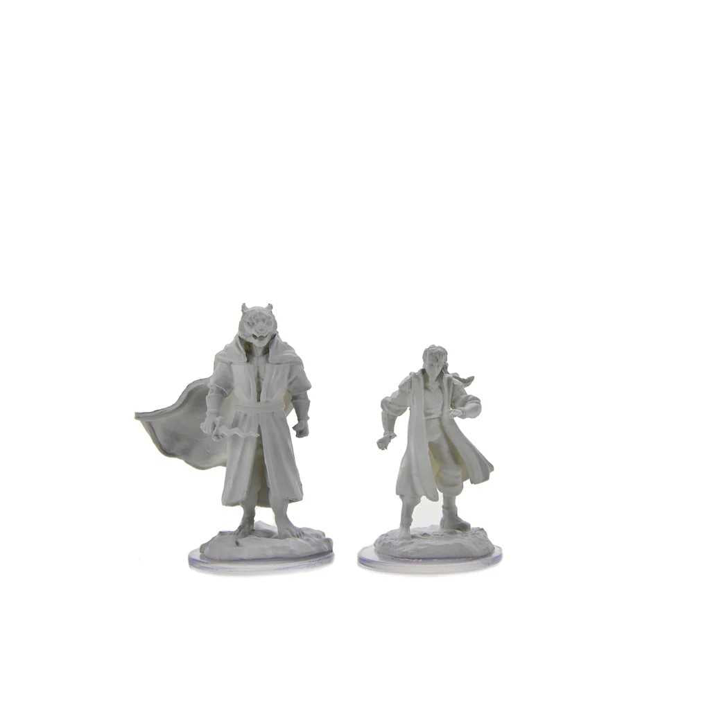 Critical Role Male Human Sorcerer Merchant & Tiger Demon Unpainted Miniatures