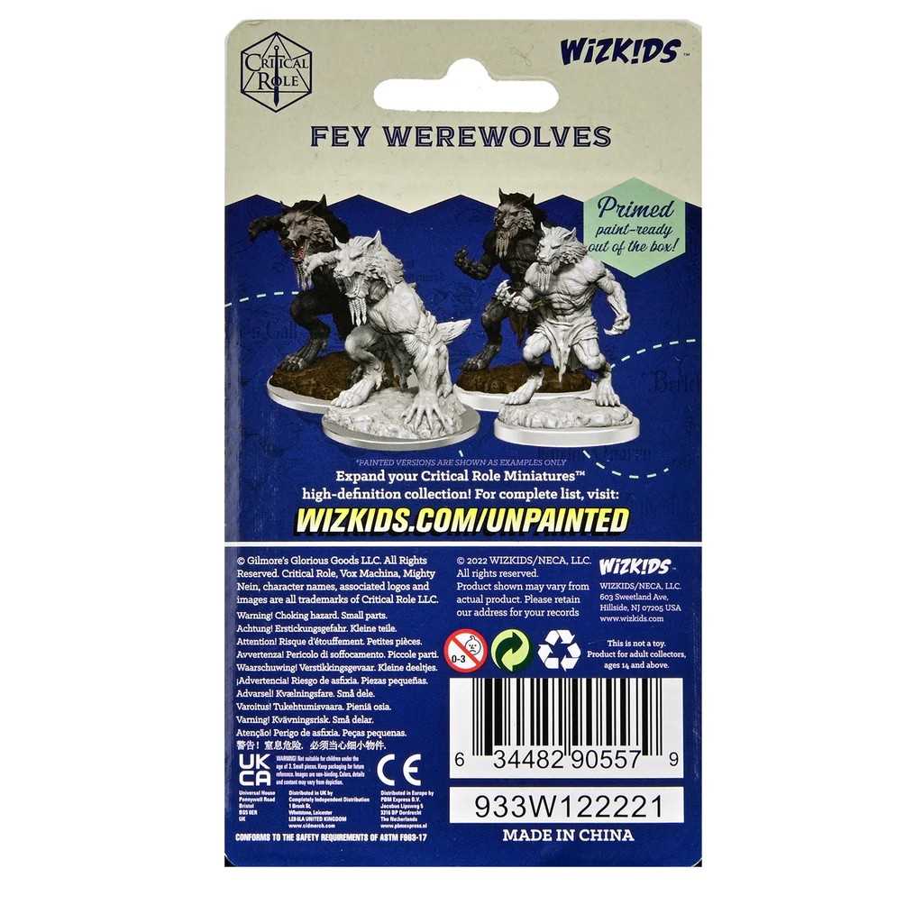Critical Role Unpainted Miniatures: Fey Werewolves