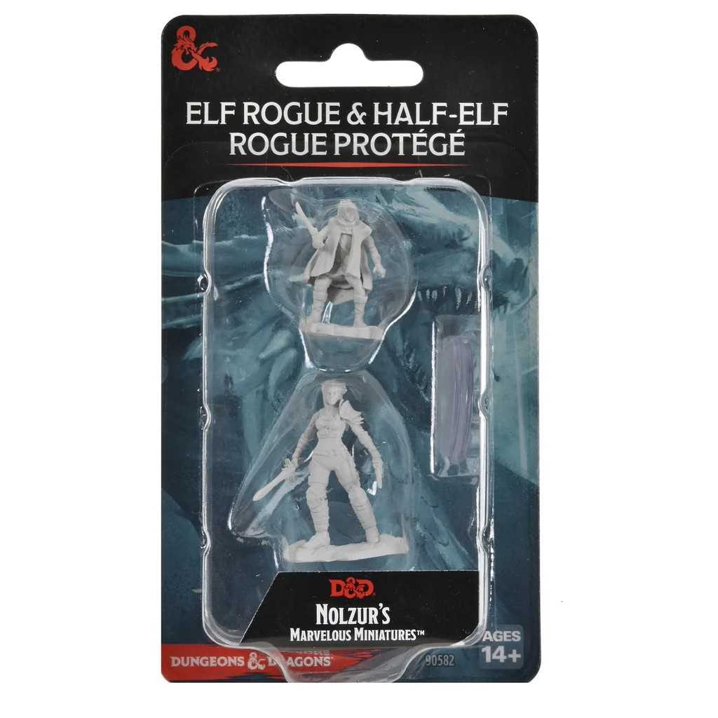 D&D Nolzur’s Marvelous Miniatures: Elf Rogue & Half-Elf Rogue Protégé