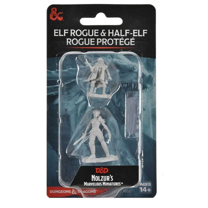 D&D Nolzur’s Marvelous Miniatures: Elf Rogue & Half-Elf Rogue Protégé