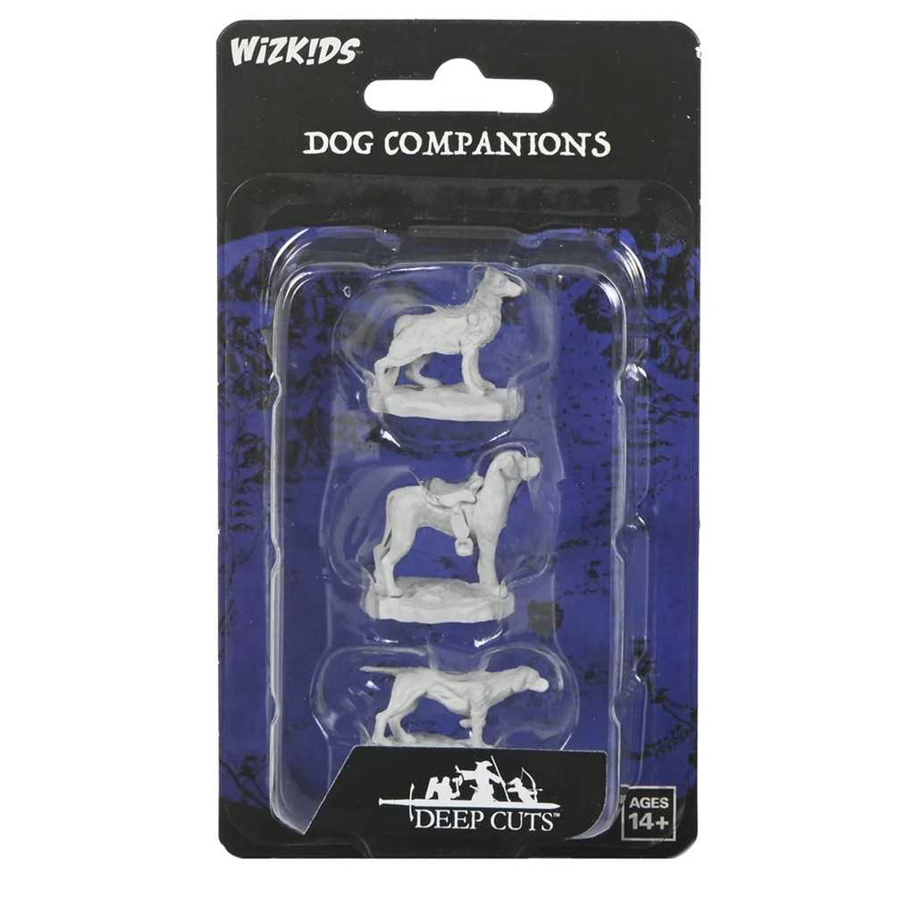 WizKids Deep Cuts: Dog Companions Unpainted Miniatures